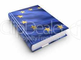 Book covered with European union flag