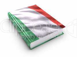 Book covered with Italian flag