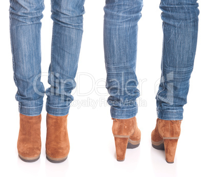 Woman legs in jeans