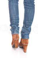 Woman legs in jeans