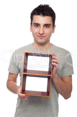 Man holding frame