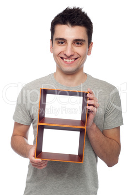 Man holding frame