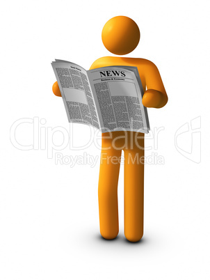 Reading Newspaper