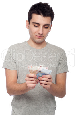 Man holding money