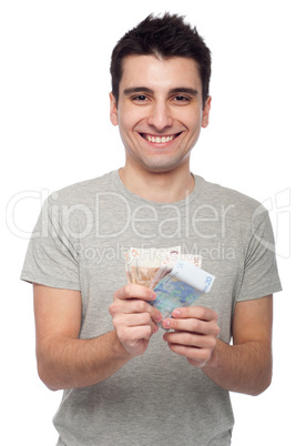 Man holding money