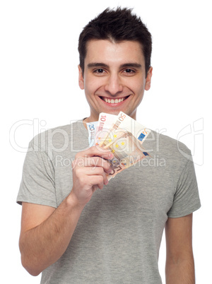 Man holding money