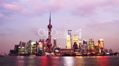 shanghai day to night. time lapse
