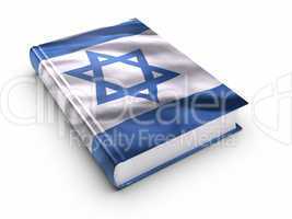 Book covered with israeli flag