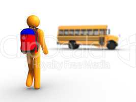 Getting on the school bus