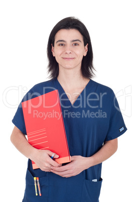 Doctor holding folder