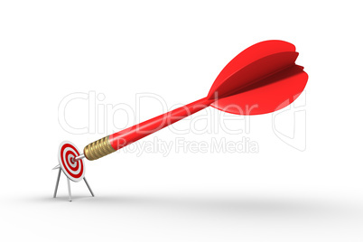 Bid red dart Hitting Target