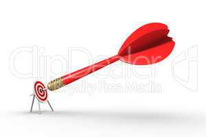 Bid red dart Hitting Target