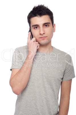 Casual man on the phone