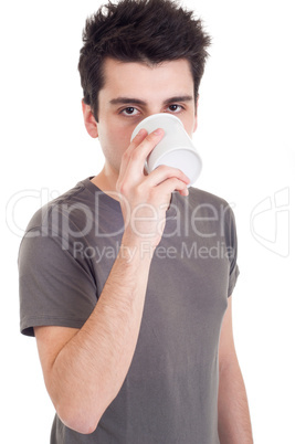 Man having coffee