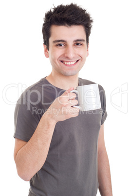 Man holding mug Man holding mug