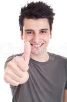 Man showing thumbs up