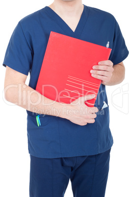 Doctor holding folder