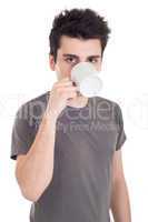 Man having coffee