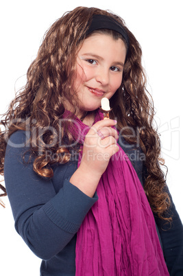 Little girl with ice cream