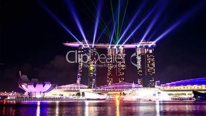 laser show in Singapore. time lapse