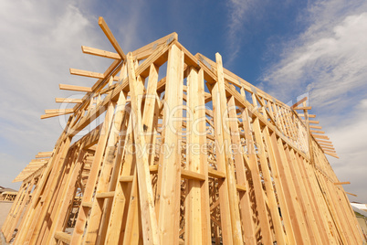 New Construction Home Framing Abstract