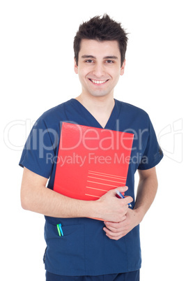 Doctor holding folder