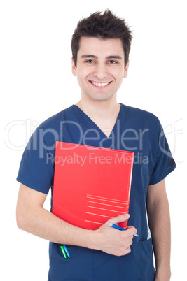 Doctor holding folder