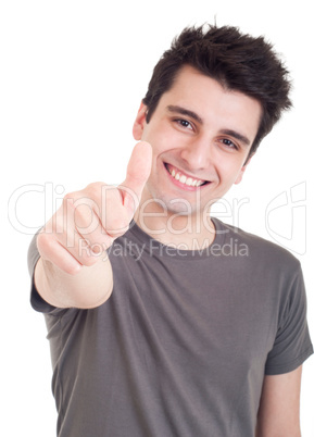 Man showing thumbs up