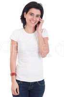 Casual woman on the phone