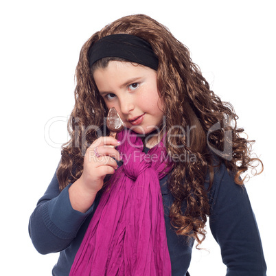 Little girl with ice cream