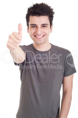 Man showing thumbs up