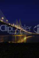 Vasco da Gama Bridge over River Tagus in Lisbon