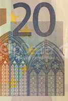 20 Euro bill (close up)