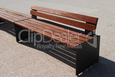 Modern wooden bench