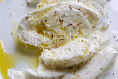 Mozzarella cheese (close up)