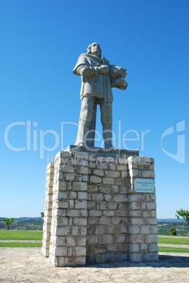 Statue of Saint D. Nuno Alvares in Ourém castle