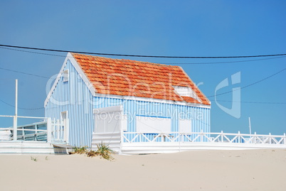 Blue fisherman house