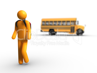 Getting off the school bus