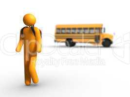 Getting off the school bus