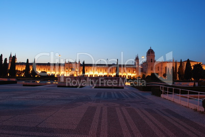 Hieronymites Monastery in Lisbon (sunset)