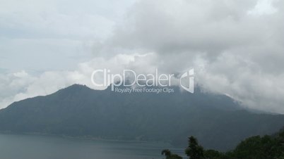 Mountain shrouded sky, volcano, Bali Indonesia