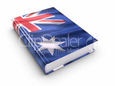 Book covered with Australian flag