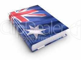 Book covered with Australian flag
