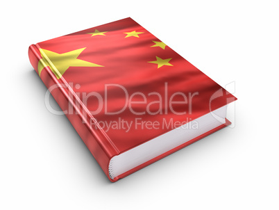 Book covered with Chinese flag