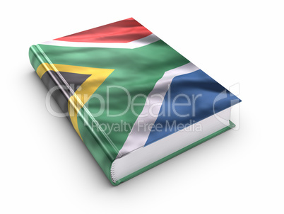 Book covered with South african flag