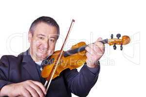 Mann beim Geige spielen