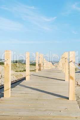 Boardwalk entering the beach