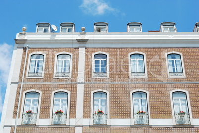 Traditional building at the city centre in Lisbon