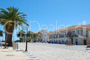 Famous square in Cascais, Portugal