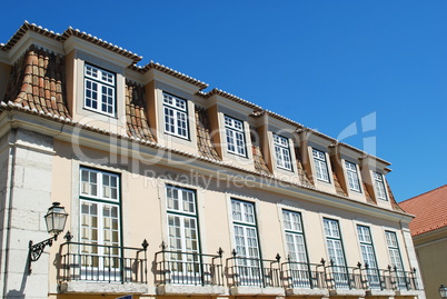 Traditional house building in Lisbon, Portugal